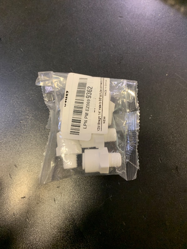 Photo 1 of YZM Straight Male Thread Adapter 1/4" Male x 3/8" OD Tube Quick Connector,for Water Purifiers Filters Reverse Osmosis Systems,5 pcs.
