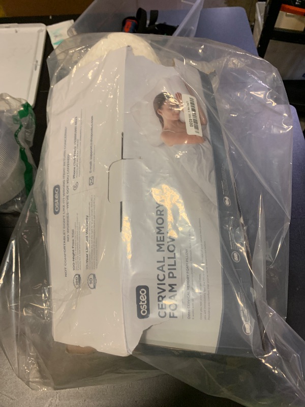 Photo 1 of Osteo Cervical Pillow for Neck Pain Relief, Hollow Design Odorless Memory Foam Pillows with Cooling Case, Adjustable Orthopedic Bed Pillow for Sleeping, Support for Side Back Sleepers