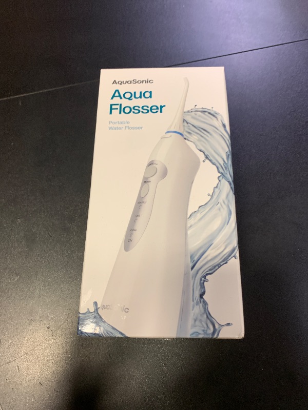 Photo 1 of AquaSonic Water Flosser - Cordless Rechargeable Water Flossers for Teeth Cleaning - Waterproof Aqua Flosser, Portable Oral Irrigator for Dental Cleaning with 5 Jet Tips – Braces Home Travel