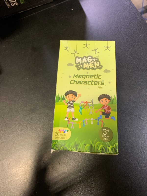 Photo 1 of MAGMEN Classic Magnetic Fidget Toy Figures for Kids 3-8 & Toddlers |20 Mix Colors Multipurpose Magnets Set for Travel, Airplane Play, Desk & Stocking Stuffer Gifts.