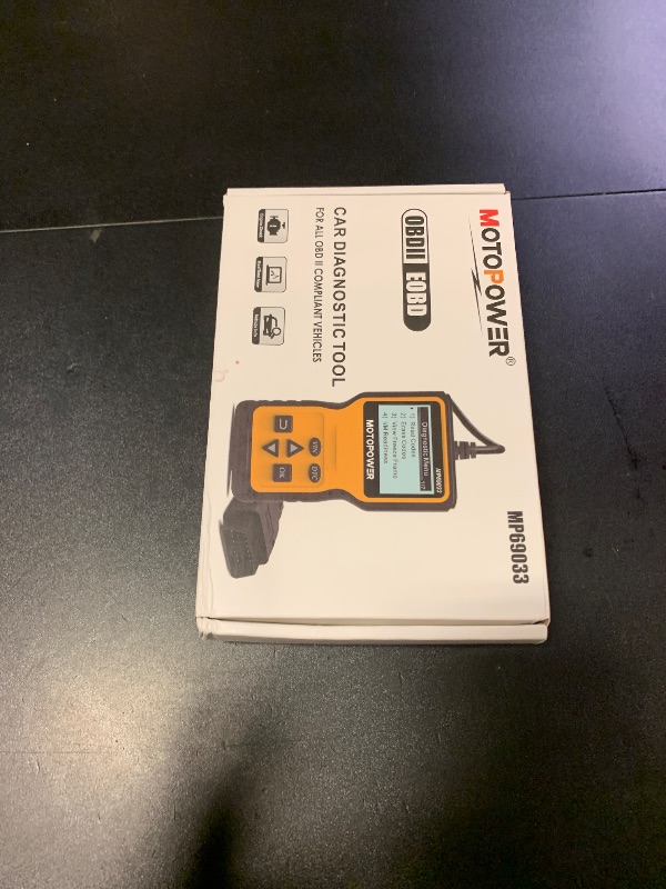 Photo 1 of MOTOPOWER MP69033 Car OBD2 Scanner Code Reader Engine Fault Scanner CAN Diagnostic Scan Tool for All OBD II Protocol Cars Since 1996, Yellow