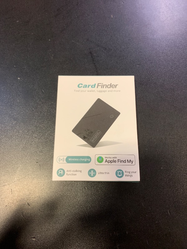 Photo 1 of Wallet Tracker Card Air-Tag (iOS Only) - Work with Apple Find My, Bluetooth Tracker Smart Card Wallet Finder, 0.08in Slim, IP68 Waterproof, Item Locator for Luggage Tags, Passports, Purse