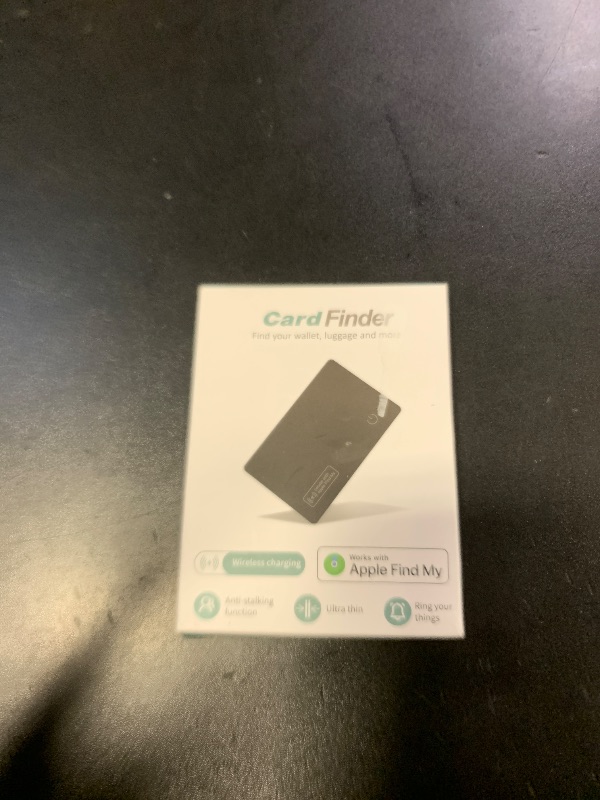 Photo 1 of Wallet Tracker Card Air-Tag (iOS Only) - Work with Apple Find My, Bluetooth Tracker Smart Card Wallet Finder, 0.08in Slim, IP68 Waterproof, Item Locator for Luggage Tags, Passports, Purse