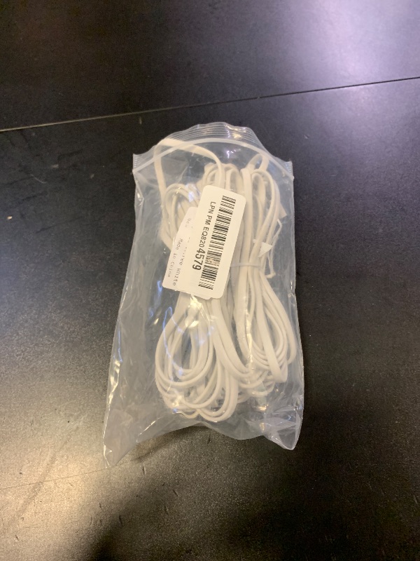 Photo 1 of Smays 50 ft Extension Cable for WYZE Cam Pan v3 Outdoor Camera, Long Micro USB Power Adapter Cord, 90-Degree White