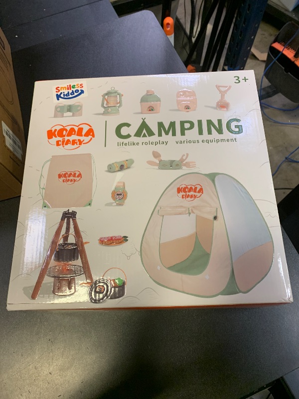 Photo 1 of Kids Camping Set, SMILESSKIDDO 41 PCS Pretend Camping Set for Kids 3-5 with Pop Up Tent - Indoor and Outdoor Play Camping Toys for Toddlers