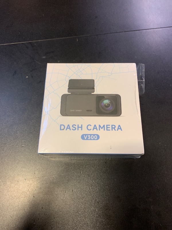 Photo 1 of Dash Cam 1296P Front Dashcam, V300 WiFi Dash Camera for Cars with App, Night Vision, Mini Hidden Single Car Camera, Loop Recording, 24H Parking Mode, Support 256GB Max, Black