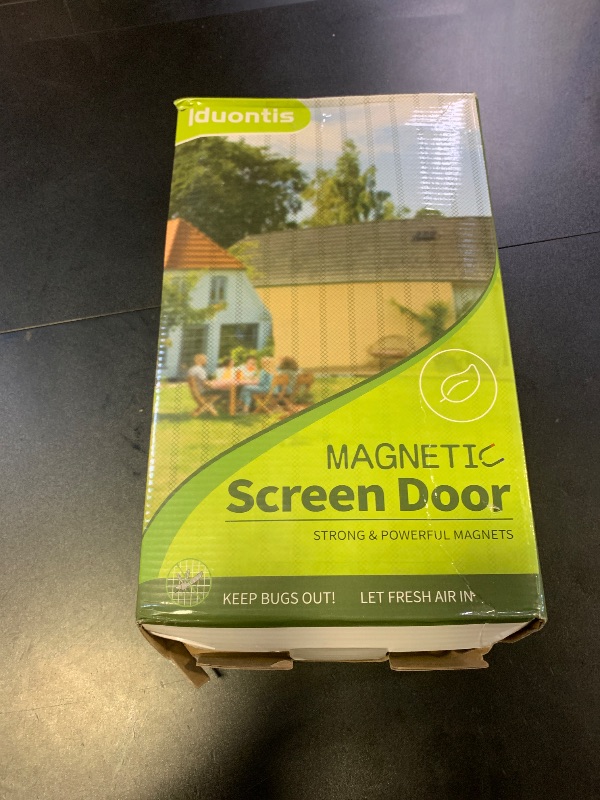 Photo 1 of Reversible Left Right Side Opening Magnetic Screen Door for 72 x 96 in French Door, Screen Itself Size: 74" x 97", Glass Sliding Door Heavy Duty Screen Door Mesh Curtain for Front Patio Or Large Door