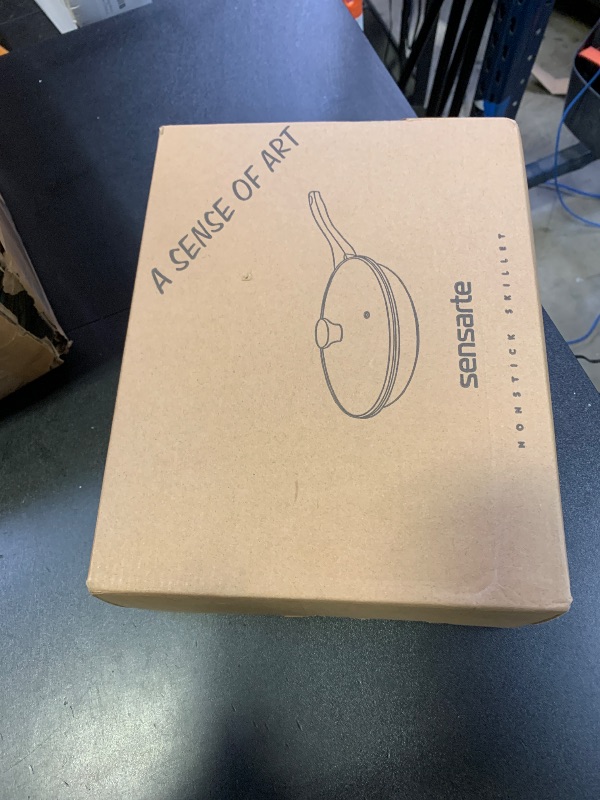 Photo 1 of SENSARTE Nonstick Ceramic Frying Pan with Lid 8/9.5/10/11/12.5 Inch Omelet Pan Skillet, Free of Intentionally Added PFAS/PTFE Non-toxic Chef's Pan Induction Compatible Pan, Heat Resistant Handle