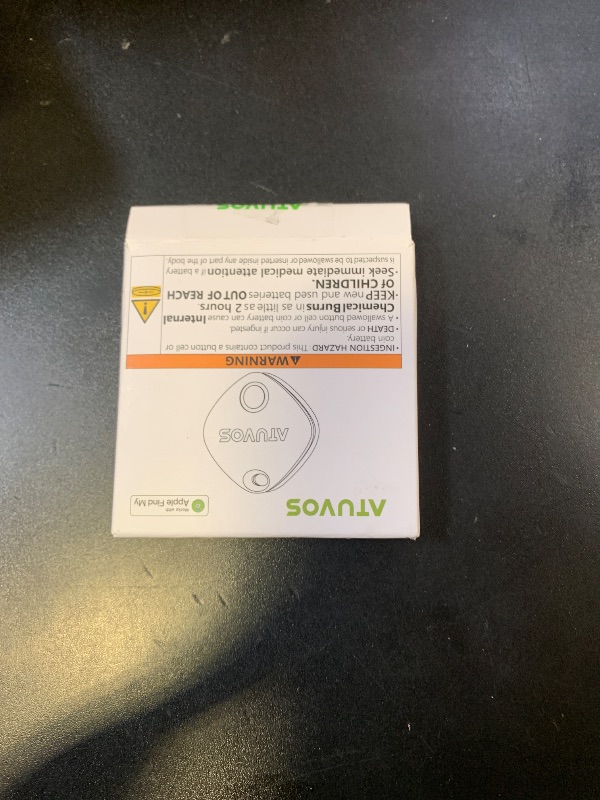 Photo 1 of ATUVOS Air Tracker Tag-1 Pack, Bluetooth Luggage Tracker Works with Apple Find My APP (iOS Only, Not for Android), Keys Finder and Item Locator for Luggage, Backpack, Suitcases, Replaceable Battery