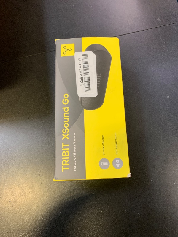 Photo 1 of Tribit XSound Go Bluetooth Speaker, 16W Portable Wireless Speaker with Loud Sound, 24H Playtime, IPX7 Waterproof, Custom EQ, XBass, BT5.3, TWS Pairing, Type-C, Outdoor/Home/Travel/Beach/Shower (Black)