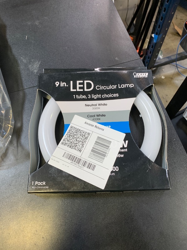Photo 1 of Feit Electric FC9/3CCT/LED Non Dimmable Indoor 9" LED Circline Light Bulb; Warm White, Cool White Or Daylight With A Standard Light Switch; 1400 Lumens, 16 Watt Input Power, 25000 Life Hours, 120-277V