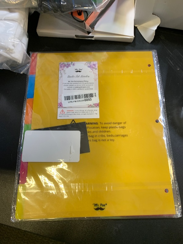 Photo 1 of Mr. Pen- Binder Dividers - 6 Tab Dividers, Pack of 2 Sets (12 Dividers Total) for 3 Ring Binder, Back to School Supplies