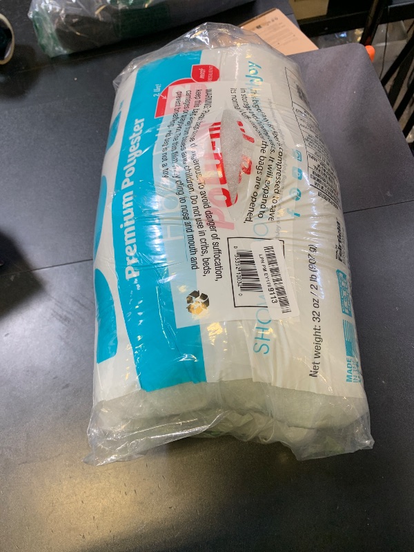 Photo 1 of Fairfield The Original Poly-Fil, Premium Polyester Fiber Fill, Soft Pillow Stuffing, Stuffing for Stuffed Animals, Toys, Cloud Decorations, and More, Machine-Washable Poly-Fil Fiber Fill, 32-ounce Bag