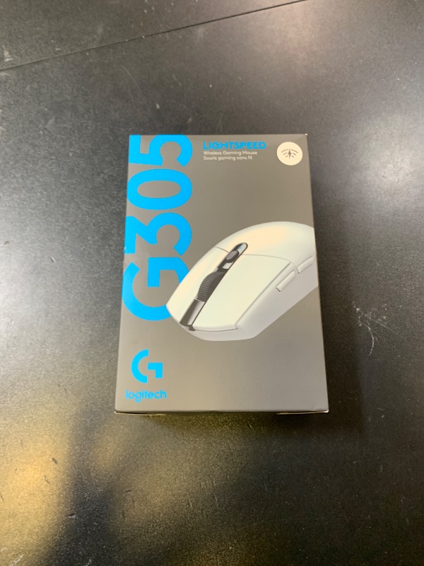 Photo 1 of Logitech G305 LIGHTSPEED Wireless Gaming Mouse, Hero 12K Sensor, 12,000 DPI, Lightweight, 6 Programmable Buttons, 250h Battery Life, On-Board Memory, PC/Mac - White