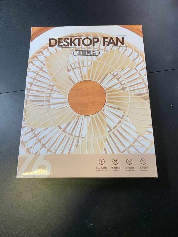 Photo 1 of CIBAIL USB Desk Fan with Timer - 8 Inch Small Portable Table Desktop Fans with Strong Wind Ultra Quiet 3 Speeds and 180°Tilt Folding,Mini Personal Cooling Essentials