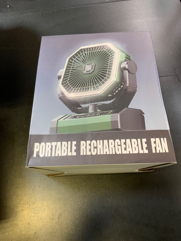 Photo 1 of Portable Fan 24000mAh Battery Powered with Remote & LED, 4 Speed Strong Airflow, Desk/Camping/Outdoor/Gym Fan for Office Travel Treadmill Camping Gear