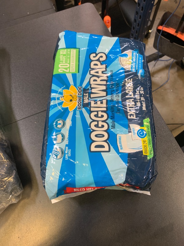 Photo 1 of Bodhi Dog Disposable Male Dog Diapers - Super Absorbent, Leak-Proof Pee Wraps - Adjustable Fit, Comfortable Design, Advanced Moisture Control, and Wetness Indicator - Extra Large (20 Count)