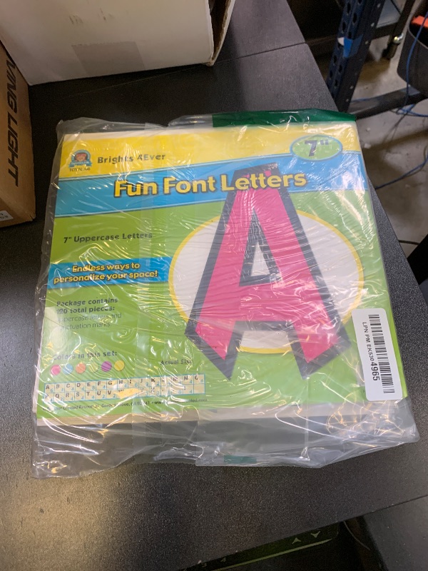 Photo 1 of Teacher Created Resources Brights 4Ever 7" Fun Font Letters, Multi-Colored