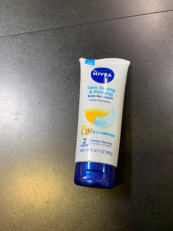 Photo 1 of NIVEA Skin Firming & Toning Body Gel Cream with Q10, Hyaluronic Acid and Vitamin C, Clinically Tested Skin Firming & Toning Cream, 72-Hour Moisture, 6.7 Oz Tube