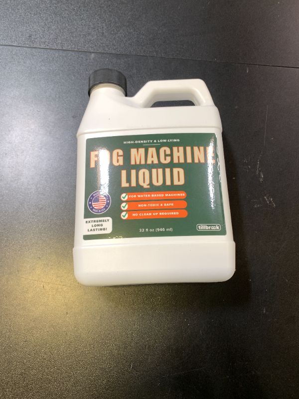 Photo 1 of Fog Machine Liquid - 32 oz Tillbrook Fog Machine Fluid - High Density & Long-Lasting Fog Juice - Low-Lying, Universal, Water-Based Solution for Spooky Halloween Parties, Haunted Houses, & Concerts