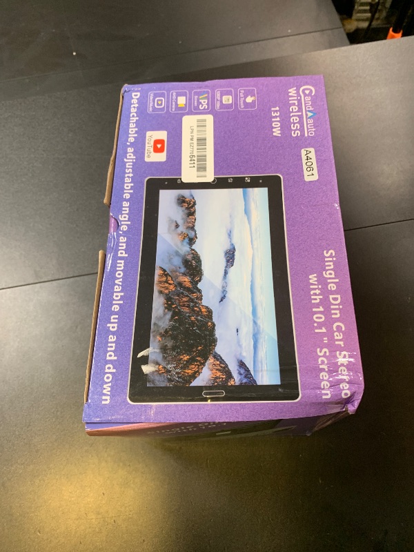 Photo 1 of 10.1”Wireless Single Din Car Radio Stereo with Apple Carplay&Andriod Auto,IPS Touch Screen Radio with Bluetooth,Car Audio Receiver,Mirror Link,FM/AM/RDS/EQ,USB/AUX,SWC,Waterproof HD Backup Camera&Mic