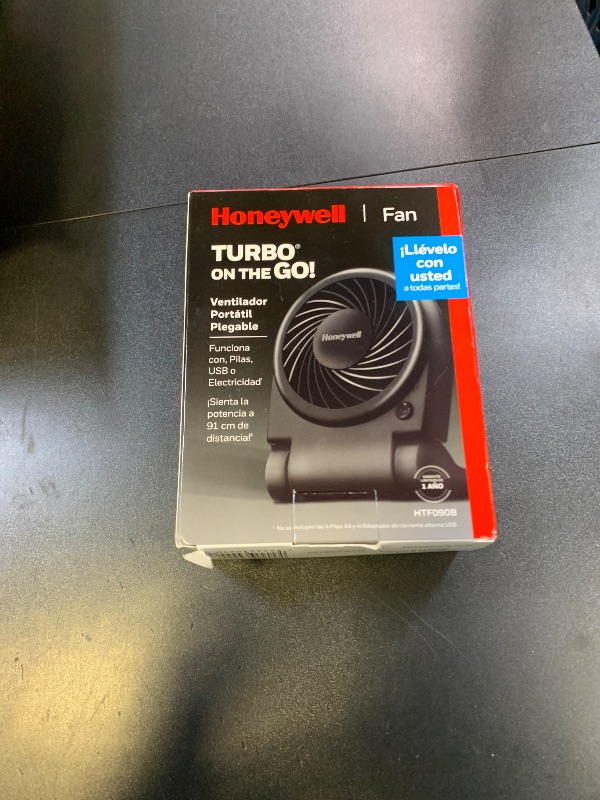Photo 1 of Honeywell HTF090B Turbo on the Go Personal Fan, Black – Small, Portable Fan