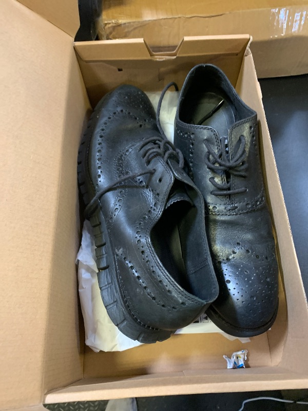 Photo 1 of Cole Haan Men's Zerogrand Remastered Wing Tip Oxford, Black/Black, 10