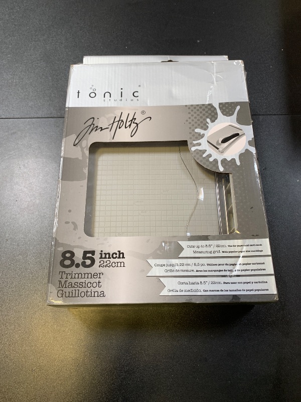 Photo 1 of Tonic Studios Paper Cutter Tool - Guillotine Paper Trimmer for Scrapbooking, Vinyl, and Craft Paper - 8.5 Inch Cutting Length with Ruler and Grid Lines