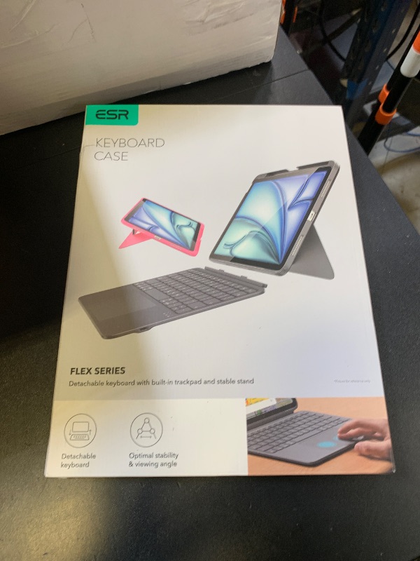 Photo 1 of ESR iPad Air 11" (M3/M2) & 5th/4th Gen Flex Keyboard Case, Ultra-Light Magnetic Detachable Keyboard with Writing/Viewing Modes, Larger Precision Trackpad, Dark Gray