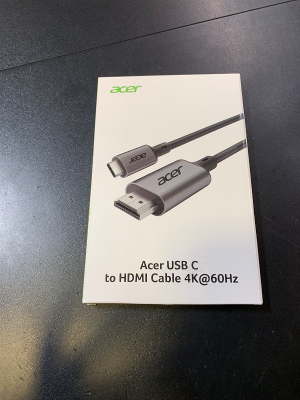 Photo 1 of Acer USB C to HDMI Cable for Home Office 6.6FT (4K@60Hz), High-Speed Type C to HDMI 2.0 Braided Cord, Thunderbolt 4/3 Compatible with MacBook, iPhone 16/15 Pro/Max, iMac, iPad Pro, Galaxy S24, Surface