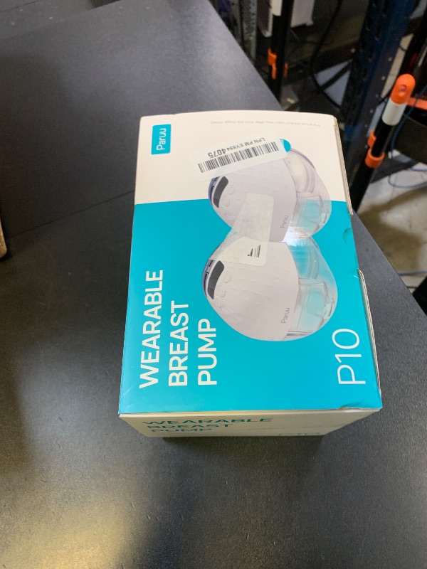 Photo 1 of Paruu P10 Hands Free Breast Pump Wearable, 338mmHg Strong Suction, Low Noise, 4 Modes & 9 Levels, Electric Breast Pump Portable, Smart Display, 19/21/24/28mm Insert/Flange, 2 Pack (White)