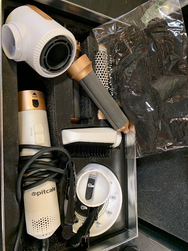 Photo 1 of UKLISS Hair Dryer Brush 7 in 1?110000 RPM Hair Dryer with Diffuser for Curly & Twisted Hair Professional Ionic Brush Blow Dryer for Salon-Quality Styling, White Gold