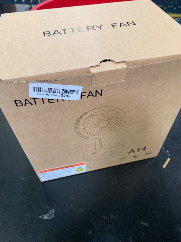 Photo 1 of 40000mAh Battery Operated Fan - Rechargeable Collapsible Fan, 106H Run, 9 Speeds Oscillating, Battery Powered with Timer & Light for Camping Travel RV Outdoor Hurricane Power Outage Black