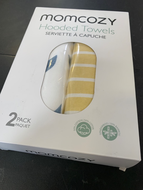 Photo 1 of Momcozy Baby Towel with Hooded - Ultra Soft & Absorbent Large Bath Towel Set for Comfort & Gentle on Baby's Skin - Med Thick& Durable -Shower Gift & Bath Essential for Newborn, Infant, Toddler
