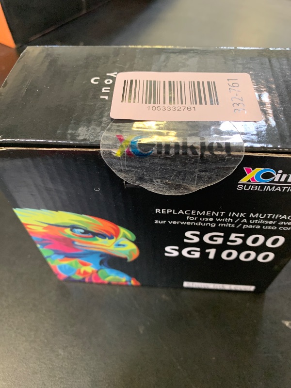 Photo 1 of 3.9.0 SG500 SG1000 Sublimation Ink Cartridges Compatible Replacement for Sawgrass SG500 SG1000 Printers, Upgraded Chips, Compatible with All Firmware Versions (BK, C, M, Y, 4PK)