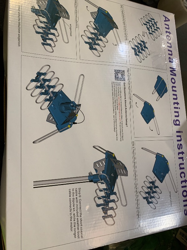 Photo 1 of PBD Outdoor Digital Amplified HDTV Antenna, 150 Mile Motorized 360 Degree Rotation, Wireless Remote Control, 59FT RG6 Coax Cable, Coaxial Grounding Block, UHF VHF 1080P 4K, Support 2 TVs