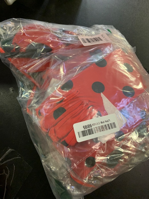 Photo 1 of Super Big Sister 11pcs Girls Lady Bug Dress Costume Light Up Kids Toddler Princess Dress Up Clothes Accessories Bag Mask Earrings Headband Halloween Gifts (100)