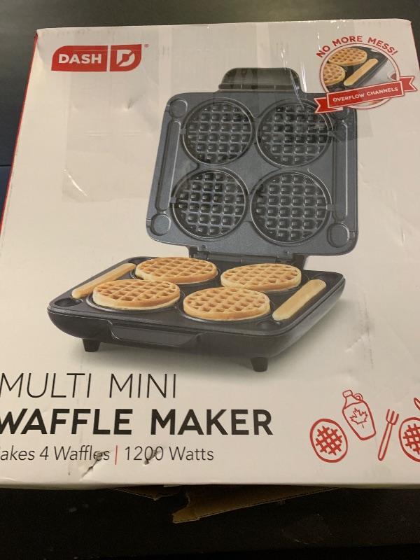 Photo 1 of DASH Multi Mini Waffle Maker - Four 4” Waffle Molds, Nonstick Waffle Iron with Quick Heat-Up, Nonstick Surface - Perfect Mini Waffle Maker for Kids and Families, Just Add Batter