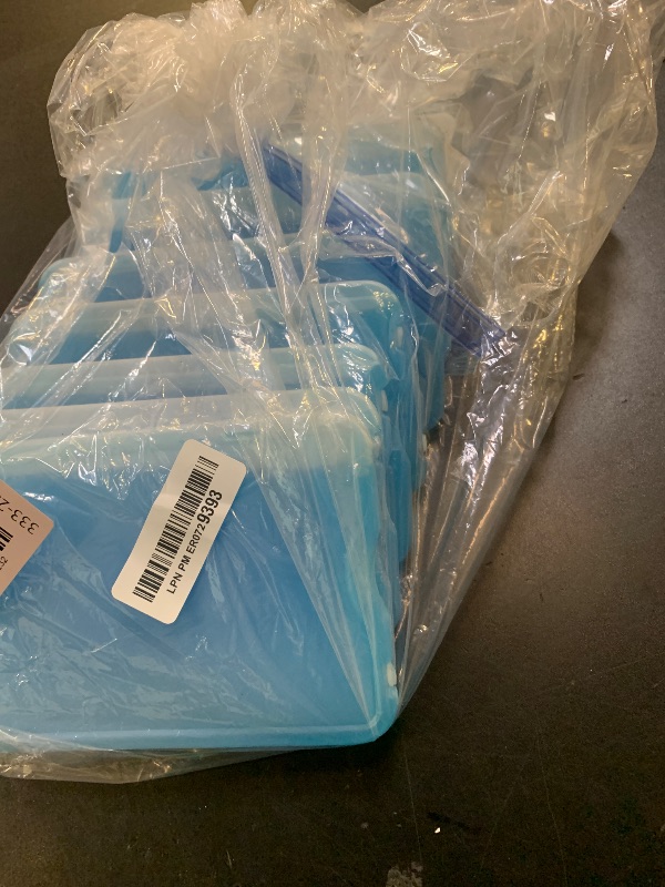 Photo 1 of Cool Coolers by Fit + Fresh, Reusable & Long-Lasting XL Slim Ice Packs, Cold Packs for Lunch Boxes, Ice Packs for Lunch Bags. Cooler Accessories for Camping, Beach, Lunch, and Work, 8PK, Clear Blue
