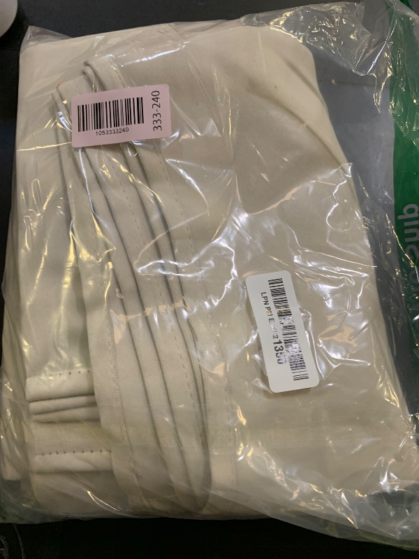 Photo 1 of NICETOWN Kitchen Curtains for Decoration, Thermal Insulated Grommet Room Darkening Draperies/Panels for Laundry (Beige, 2 Panels, W42 x L50 inches)