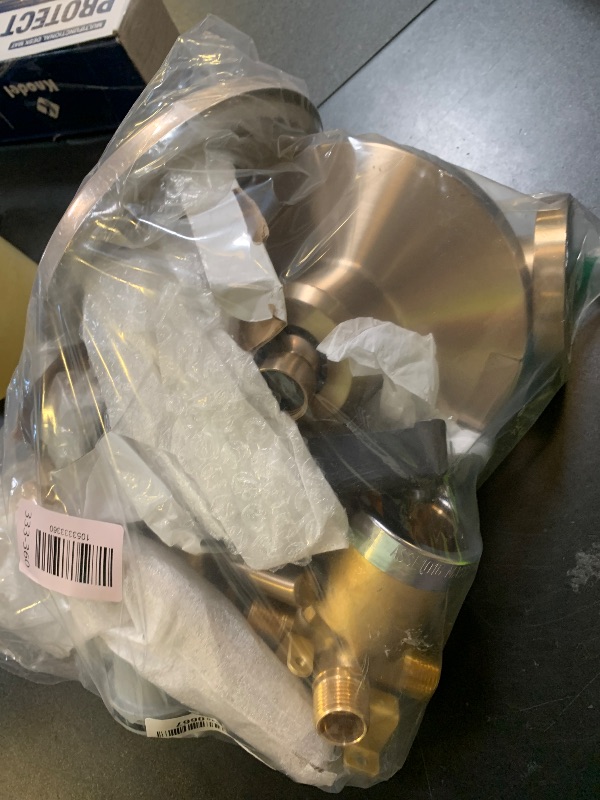 Photo 1 of Delta Nicoli 14 Series H2Okinetic Bathtub and Shower Faucet Set, Brushed Gold Shower Head and Handle Set, Valve Trim Kit, Champagne Bronze 144749-CZ (Valve Included)