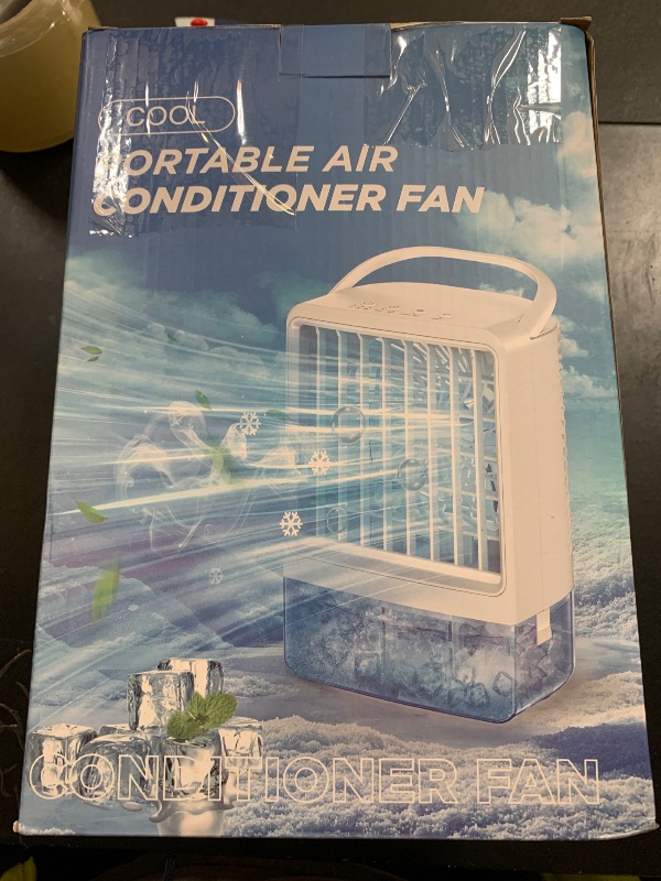 Photo 1 of Mini Air Conditioner Small Air Conditioner Portable Air Conditioners with 1200ml spray/hour 3 Speed Wind & 7 Colorful LED Light Cool Mist &Timer Evaporative Air Cooler for Bedroom/Home/Office