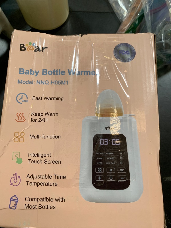 Photo 1 of Bear Baby Bottle Warmer, Milk Warmer Breastmilk Bag Formula Fast Warming for New Born Baby Bottles, with Time Temp Control Automatic Shut Off at Home Use
