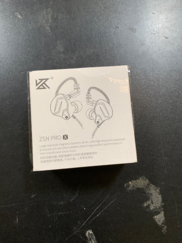 Photo 1 of Linsoul KZ ZSN PRO X Dual Driver 1BA+1DD Hybrid Metal Earphones HiFi in-Ear Monitor with Detachable Recessed 2Pin Cable,Zinc Alloy Panel (Without Mic, Grey)