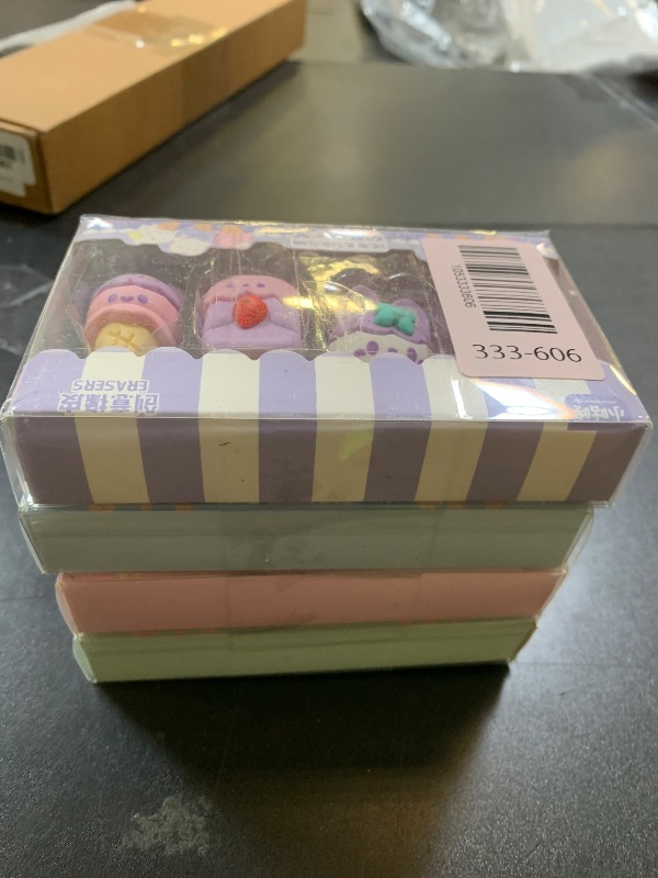Photo 1 of HILAZA 16 Pcs Ice Cream Erasers for Kids, Cute Animal Erasers for Girls, Cool Fun Puzzle Food Erasers for Ice Cream Themed Party Favors