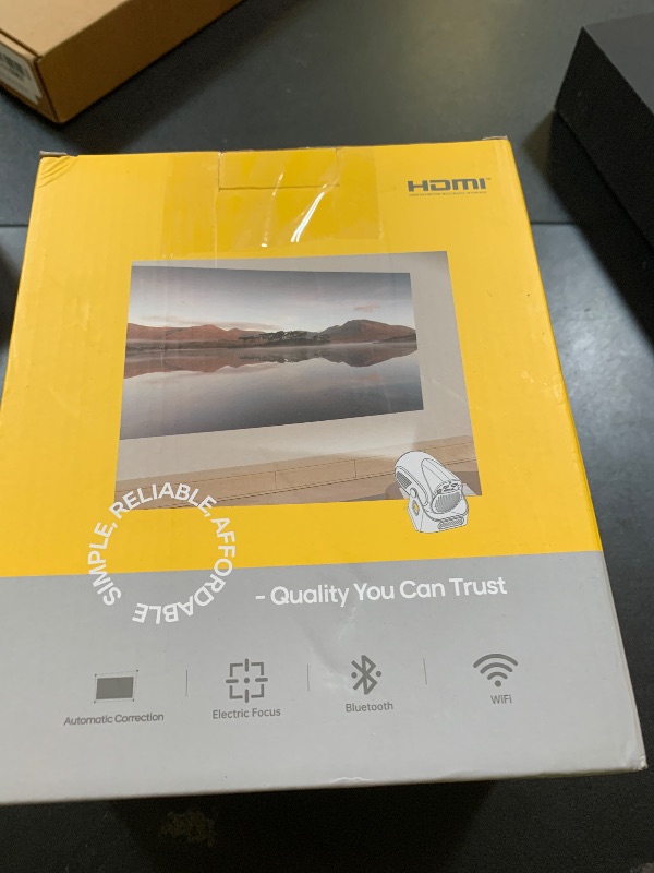 Photo 1 of ?Electric Focus?Projector with WiFi 6 and Bluetooth 5.0, Mini Portable Native 720P with 4K Support, Smart Proyector Built in Android 11, Auto Vertical Keystone, Home Movie Projectors for Outdoor