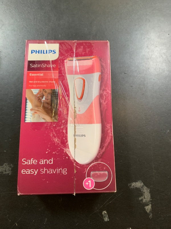 Photo 1 of Philips SatinShave Essential Women’s Wet & Dry Electric Shaver for Legs & Body, Cordless, with Hypoallergenic Foil, HP6306/50