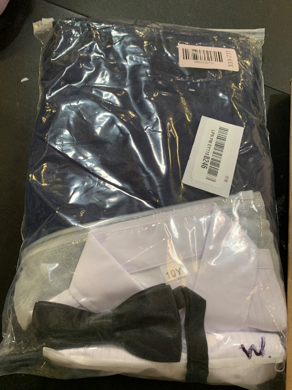 Photo 1 of Yavakoor Suits for Boy Formal Tuxedo Slim Fit Outfit Navy Blue Wedding Dress Set for Boys Size 10