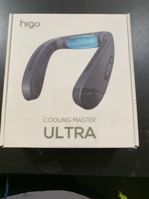 Photo 1 of HIGO CoolMaster Ultra Neck Fan, Neck Air Conditioner, 2-in-1 Cooling Neck Fan Portable Rechargeable, Wearable Personal Fan, 5500mAh Large Battery, Ergonomic Design, Frost White