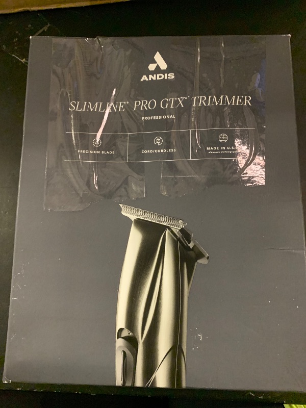 Photo 1 of Andis 32270 Slimline Pro GTX Cordless Beard Trimmer, Lithium Ion T-Blade Trimmer, Close Cutting T-Blade Zero Gapped, Chrome